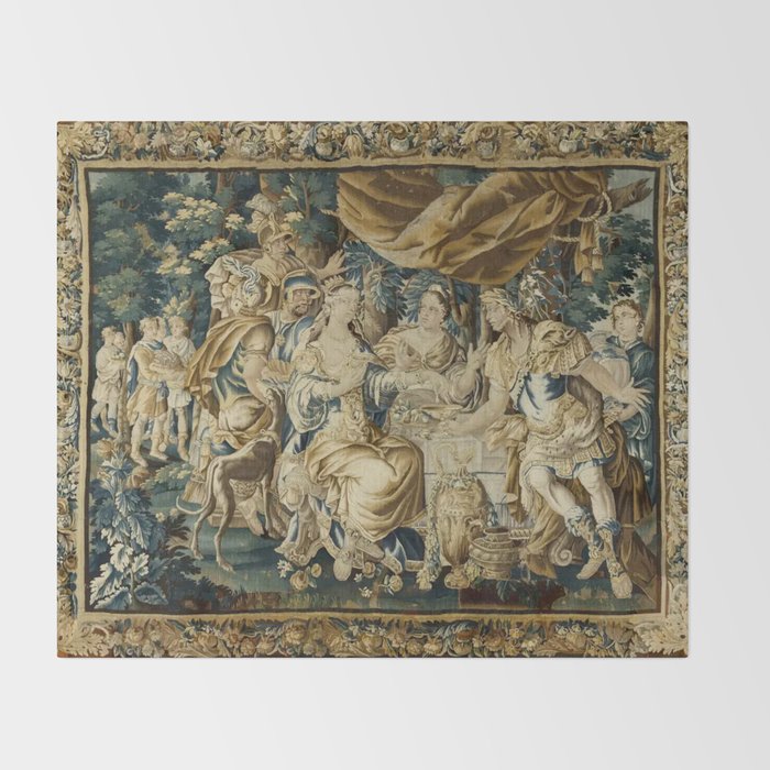 Antique 18th Century French Aubusson Cleopatra Banquet Tapestry  Throw Blanket Gallery Image 2