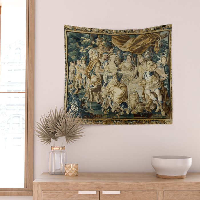 Antique 18th Century French Aubusson Cleopatra Banquet Tapestry  Wall Tapestry Gallery Image 2