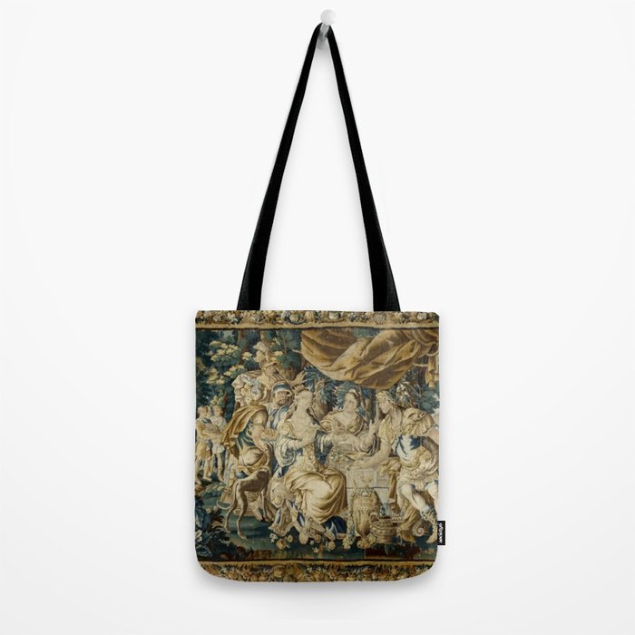 Antique 18th Century French Aubusson Cleopatra Banquet Tapestry  Tote Bag Gallery Image 2