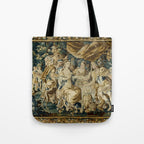 Antique 18th Century French Aubusson Cleopatra Banquet Tapestry  Tote Bag Gallery Image 1