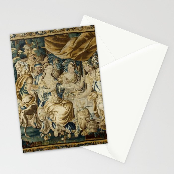 Antique 18th Century French Aubusson Cleopatra Banquet Tapestry  Stationery Card Gallery Image 2