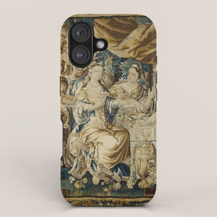 Antique 18th Century French Aubusson Cleopatra Banquet Tapestry  iPhone Case Gallery Image 1