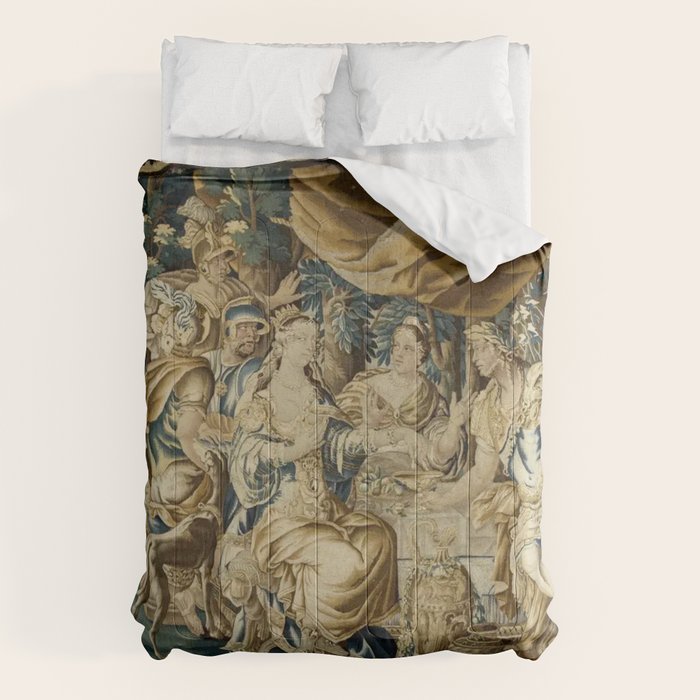 Antique 18th Century French Aubusson Cleopatra Banquet Tapestry  Comforter Gallery Image 6
