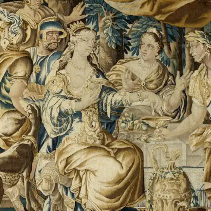 Antique 18th Century French Aubusson Cleopatra Banquet Tapestry  Coffee Mug Gallery Image 2