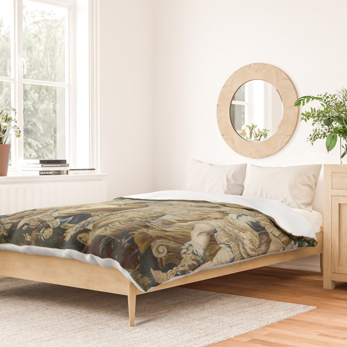 Antique 18th Century French Aubusson Cleopatra Banquet Tapestry  Duvet Cover Gallery Image 2