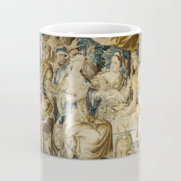 Antique 18th Century French Aubusson Cleopatra Banquet Tapestry  Coffee Mug Gallery Image 4