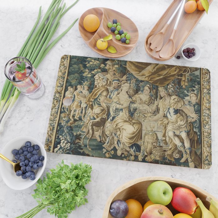 Antique 18th Century French Aubusson Cleopatra Banquet Tapestry  Cutting Board Gallery Image 2