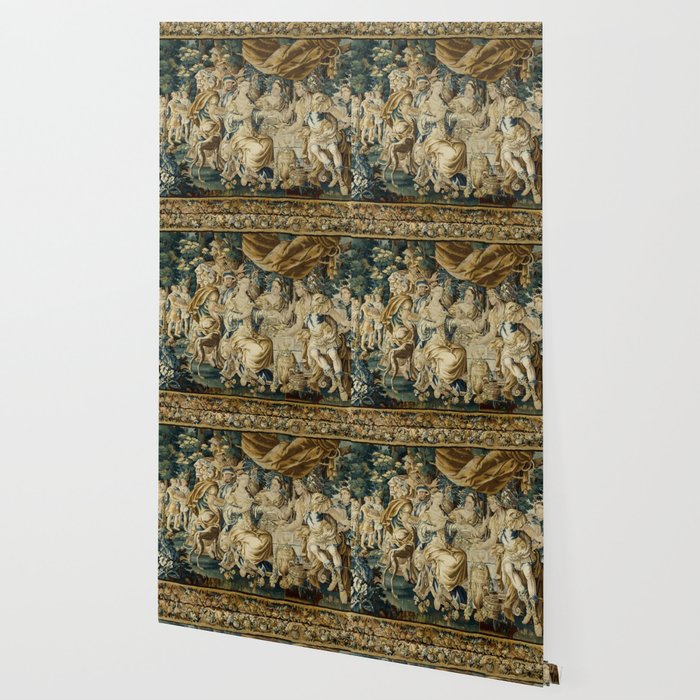 Antique 18th Century French Aubusson Cleopatra Banquet Tapestry  Wallpaper Gallery Image 2