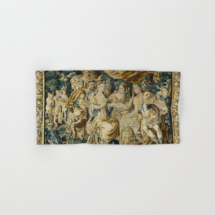 Antique 18th Century French Aubusson Cleopatra Banquet Tapestry  Bath Towel Gallery Image 1