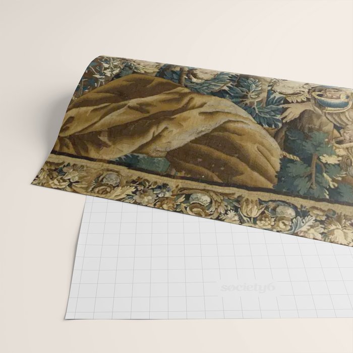 Antique 18th Century French Aubusson Cleopatra Banquet Tapestry  Wrapping Paper Gallery Image 2