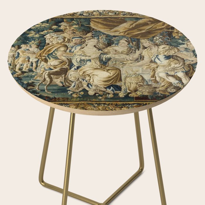 Antique 18th Century French Aubusson Cleopatra Banquet Tapestry  Side Table Gallery Image 2