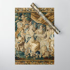 Antique 18th Century French Aubusson Cleopatra Banquet Tapestry  Wrapping Paper Gallery Image 1