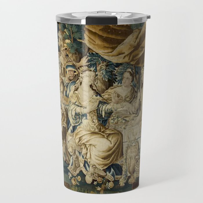 Antique 18th Century French Aubusson Cleopatra Banquet Tapestry  Travel Mug Gallery Image 1