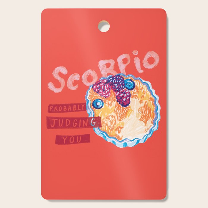 Scorpio Mood in Tomato Red | Zodiac Series Cutting Board Gallery Image 1