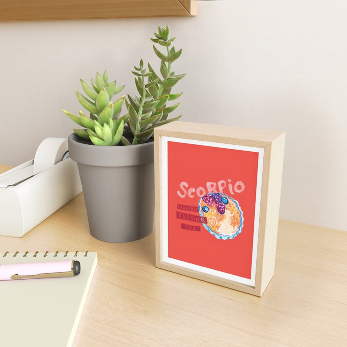 Scorpio Mood in Tomato Red | Zodiac Series Mini Art Print Gallery Image 2