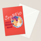Scorpio Mood in Tomato Red | Zodiac Series Stationery Card Gallery Image 2