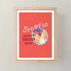 Scorpio Mood in Tomato Red | Zodiac Series Mini Art Print Gallery Image 1