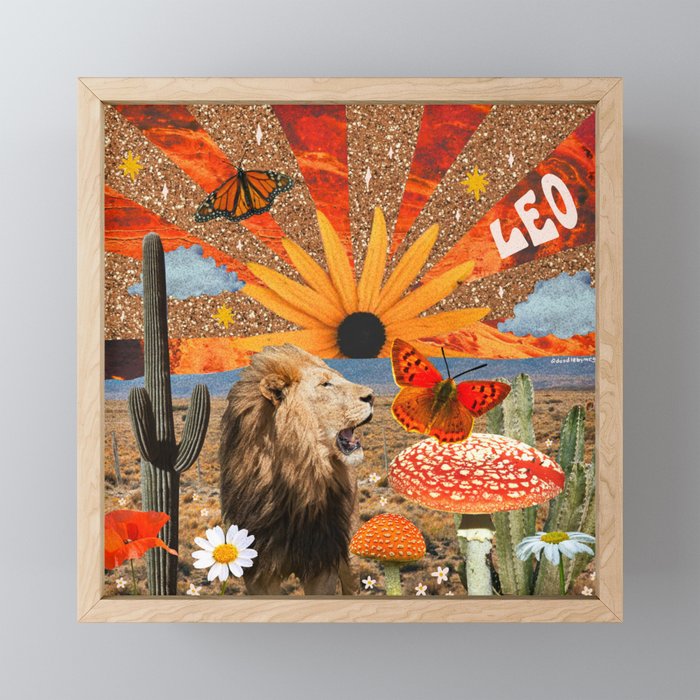 Leo Collage Mini Art Print Gallery Image 1