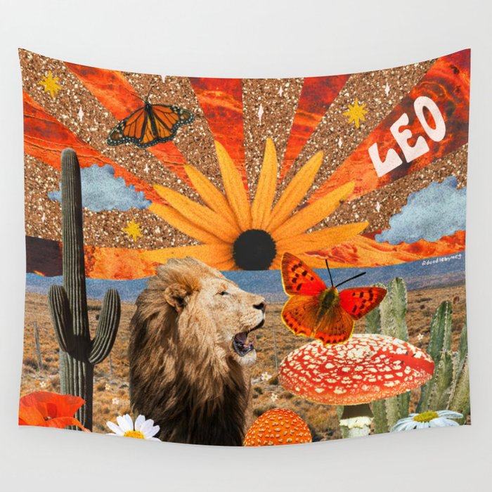 Leo Collage Wall Tapestry Gallery Image 4