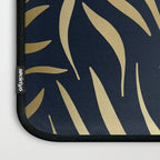 Navy and Gold Abstract Leaves Laptop Sleeve Gallery Image 3