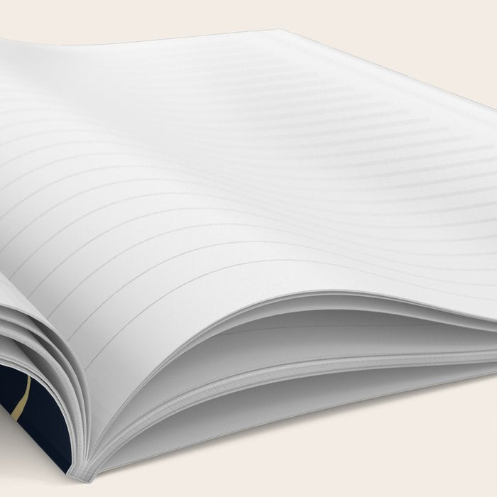Navy and Gold Abstract Leaves Notebook Gallery Image 2