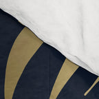 Navy and Gold Abstract Leaves Comforter Gallery Image 4