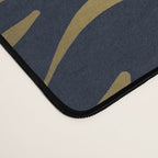 Navy and Gold Abstract Leaves Desk Mat Gallery Image 4