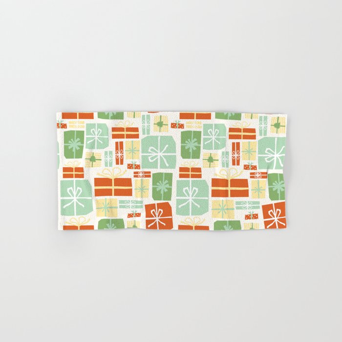 Holiday gifts in red and green Bath Towel Gallery Image 1
