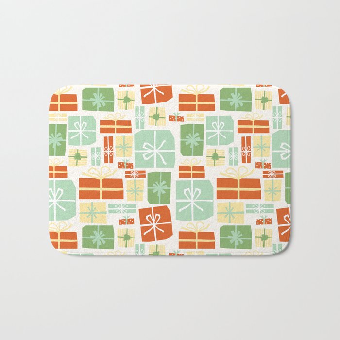 Holiday gifts in red and green Bath Mat Gallery Image 1