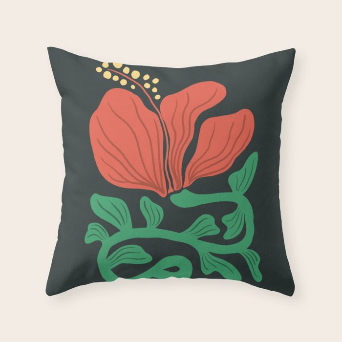 Hibiscus III  Throw Pillow Gallery Image 1