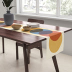 Abstraction_SUNRISE_SUNSET_CIRCLE_RISING_COLORFUL_POP_ART_0425A Table Runner Gallery Image 2