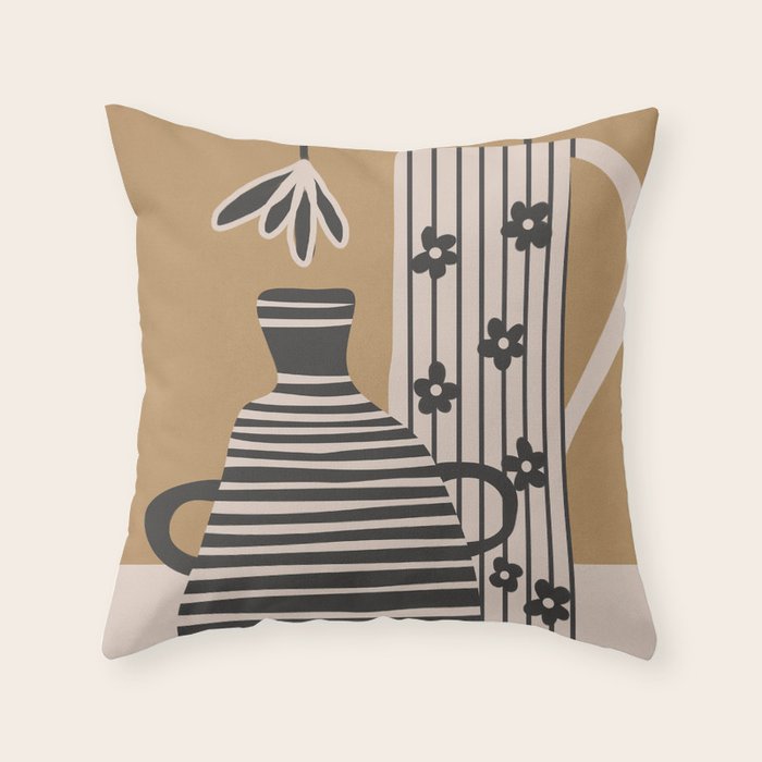 Patterned Stillness 8 Throw Pillow Gallery Image 6