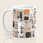 Purfect feline architecture // beige background cute cats in cardboard boxes Coffee Mug Gallery Image 3