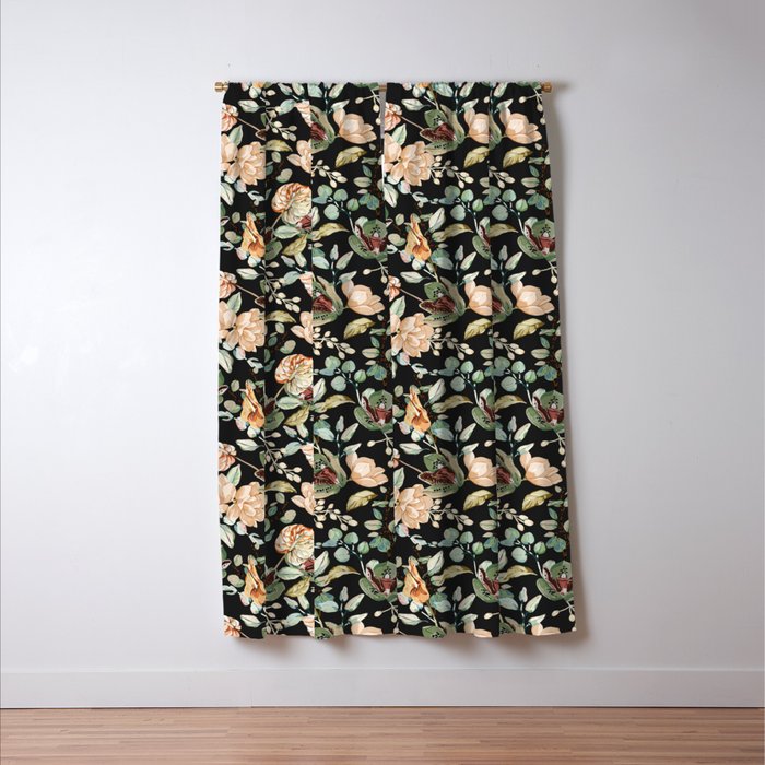 Lush colorful exotic garden C Window Curtain Gallery Image 3