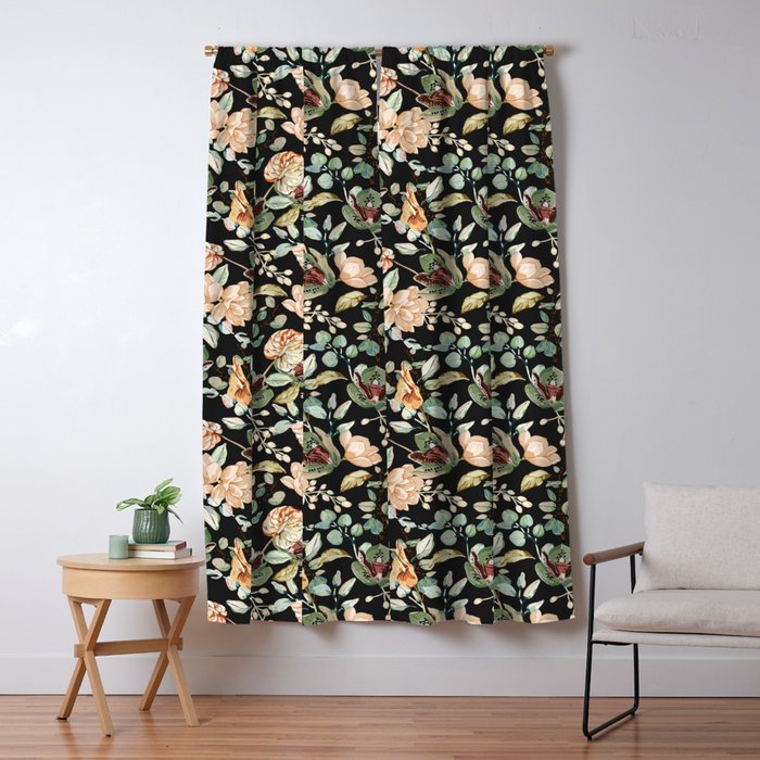 Lush colorful exotic garden C Window Curtain Gallery Image 1