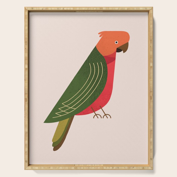 Whimsy Australian King Parrot Serving Tray Gallery Image 1