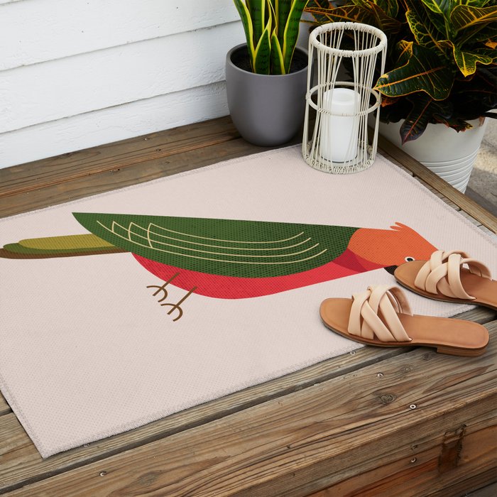 Whimsy Australian King Parrot Outdoor Rug Gallery Image 2