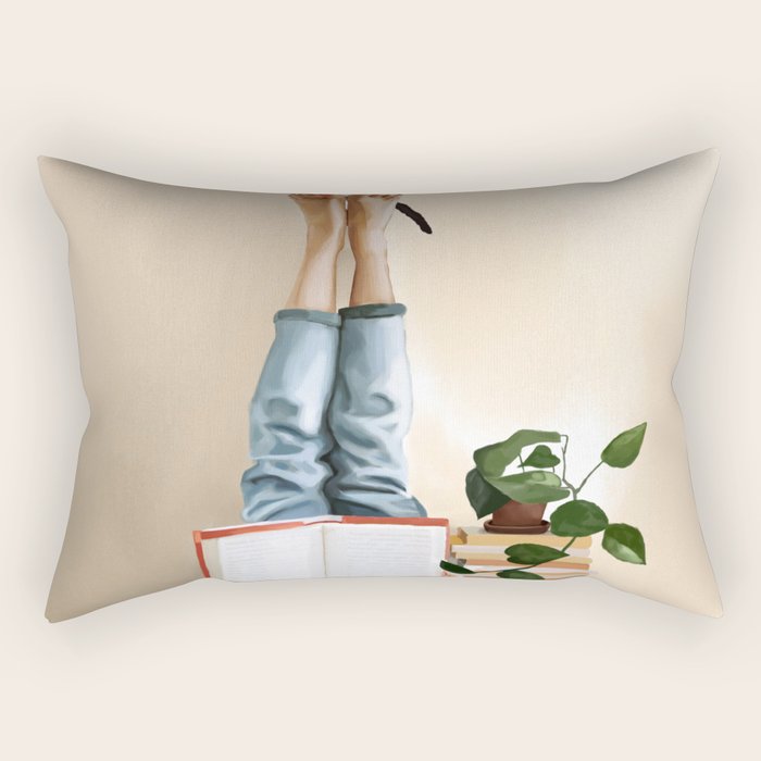 Paws and Prose Rectangular Pillow Gallery Image 1