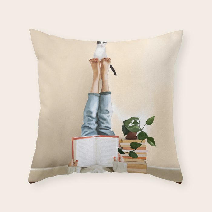 Paws and Prose Throw Pillow Gallery Image 6