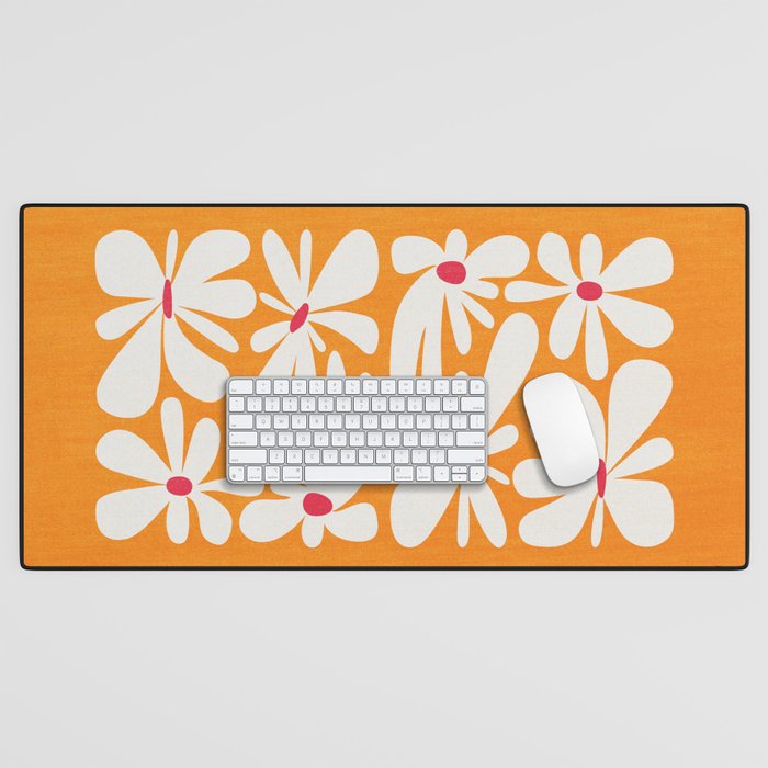 Bloom: Tangerine Matisse Color Series 03 Desk Mat Gallery Image 1