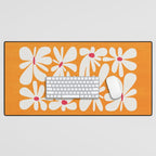 Bloom: Tangerine Matisse Color Series 03 Desk Mat Gallery Image 1
