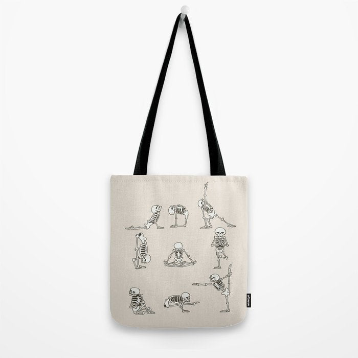 Skeleton Yoga Tote Bag Gallery Image 2