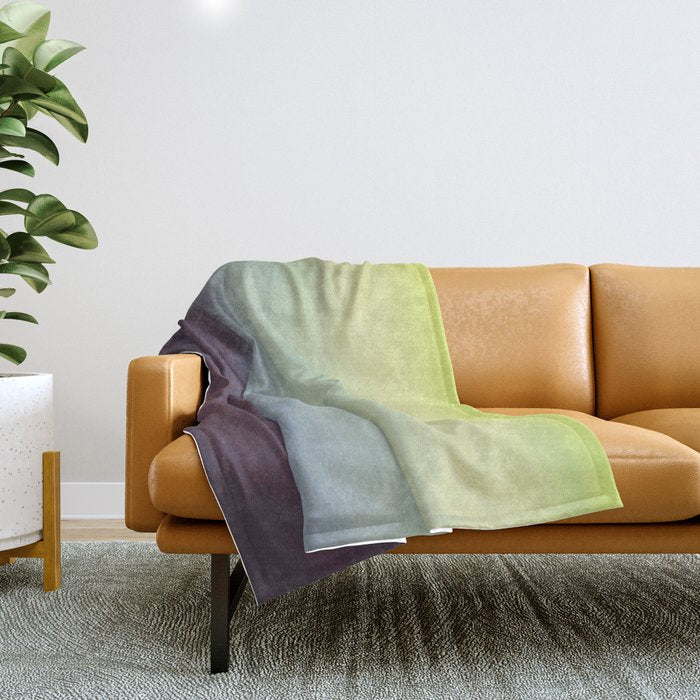 Coastal Landscape Abstract Throw Blanket Gallery Image 1