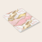 Pink Gold Glitter Agate Pretty Girly Notebook Gallery Image 2
