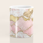 Pink Gold Glitter Agate Pretty Girly Coffee Mug Gallery Image 4