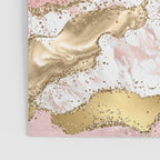 Pink Gold Glitter Agate Pretty Girly Poster Gallery Image 3