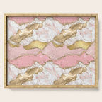 Pink Gold Glitter Agate Pretty Girly Serving Tray Gallery Image 1