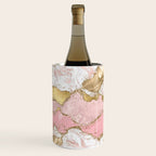 Pink Gold Glitter Agate Pretty Girly Wine Chiller Gallery Image 1