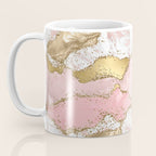 Pink Gold Glitter Agate Pretty Girly Coffee Mug Gallery Image 3