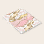 Pink Gold Glitter Agate Pretty Girly Notebook Gallery Image 3